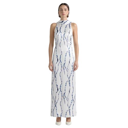 Cue Abstract Print Column Midi Dress